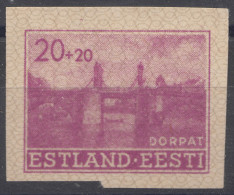Germany Occupation Of Estonia Estland 1941 Mi#5 U Proof Probedruck Imperforated, Mint Hinged - Occupazione 1938 – 45