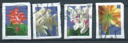 VERINIGTE STAATEN ETATSUSA 2014 WINTER FLOWERS  SET 4V USED ON PAPER SC 4862-5 YT 4684-7 MI 5052-55 SG 5480-83 - Usados