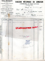 87 - NEXON - BOSTRICHARD - FACTURE TUILERIE MECANIQUE DU LIMOUSIN - TUILES -1957 - 1950 - ...
