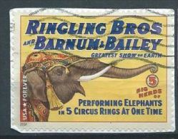 VERINIGTE STAATEN ETATS UNIS USA 2014 VINTAGE CIRCUS POSTERS: ELEPHANT F USED ON PAPER SC 4904 YT 4717 MI 5090 SG 5519 - Used Stamps