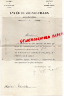 87 - LIMOGES - ECOLE  LYCEE DE JEUNES FILLES - COLETTE TARRADE 2 RUE D' ISLY- BULLETIN NOTES 1924-1925 - 1900 – 1949