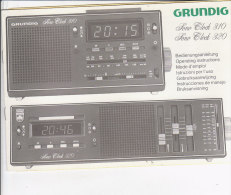 C1902 - LIBRETTO ISTRUZIONI RADIO GRUNDIG SONO CLOCK Model 310 - 320/RADIO SVEGLIA - Apparecchi