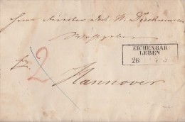 Preussen Brief R3 Eichenbar=leben 26.11. Rückseitig Bpst. Berlin-Halberstadt - Lettres & Documents