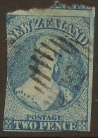 NZ 1855 2d Blue FFQ Imperf SG 38 U #QV26 - Nuovi