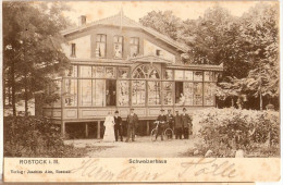 ROSTOCK Schweizerhaus Belebt Radfahrer Modische Herrschaften 3.8.1908 Gelaufen - Rostock