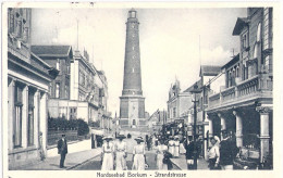 Nordseebad BORKUM Strandstrasse Belebt Modische Damen Reges Treiben Leuchtturm Lighthouse 14.7.1913 Gelaufen - Borkum