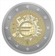 CIPRO CHIPRE  Moneta Da 2 Euro 2012 "10 ANNIVERSARIO EURO" FDC - Chypre