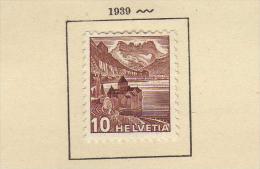 Suisse (1939) -  Chateau De Chillon  Neuf* - Neufs