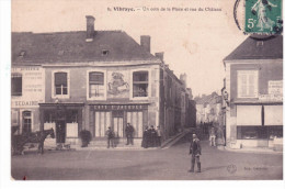 Vibraye - Un Coin De La Place Et Rue Du Château - Vibraye