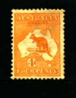 AUSTRALIA - 1913  KANGAROO  4 D.  1st  WATERMARK   MINT  SG6 - Ungebraucht