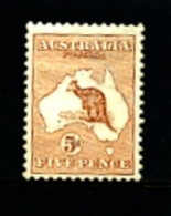 AUSTRALIA - 1913  KANGAROO  5 D.  1st  WATERMARK   MINT NH  SG8 - Ungebraucht