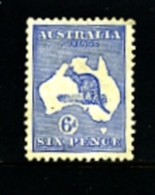 AUSTRALIA - 1915  KANGAROO   6 D.  DIE II  3rd  WATERMARK   MINT   SG38 - Ungebraucht