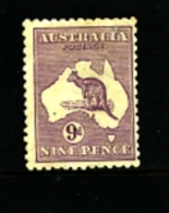 AUSTRALIA - 1916  KANGAROO   9 D.  DIE II  3rd  WATERMARK   MINT   SG39 - Ongebruikt