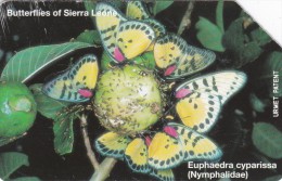 Sierra Leone, SRL-13, Euphaedra Cyparissa, Butterfly, 2 Scans. - Sierra Leone