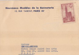 FRANCE  CARTE LETTRE 1939  CATHEDRALE DE STRASBOURG - Tijdelijke Stempels