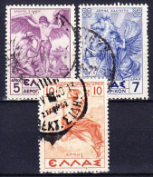 GRECE POSTE AERIENNE 1935 YT N° PA 24 à 26 Obl. - Used Stamps