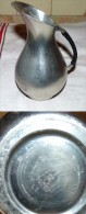 ANCIEN PICHET BROC ETAIN PUR HOLLANDE REAL PEWTER  TBE PAS DE CHOCS - Etains