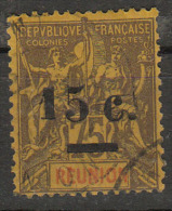 #92# REUNION N° 54d Oblitéré (petit "1") - Unused Stamps