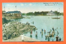 New Rochelle - New York  "  Bathing At Hudson Park  " - Parken & Tuinen