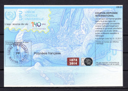 8102 IAS IRC Coupon Reponse International Tahiti Polynesie Francaise T38 Gest. PF20140730AA - Tahití