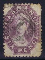 Tasmania:  Mi Nr 18 B Purper    SG 75 / 76 Used  P 12   Signed/ Signé/signiert - Usati