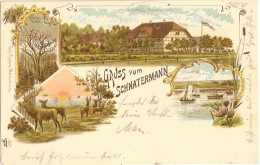 Rostock Er Heide WARNEMÜNDE Gruss Vom Schnatermann Color Litho Hirsch 24.10.1898 Gelaufen - Rostock