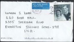 Great Britain Airmail 1997 Queen Elizabeth II And Prince Philip On The Day Of The Wedding Postal History Cover - Brieven En Documenten