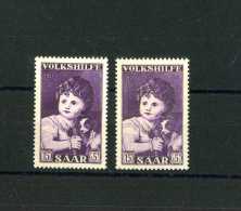 - SARRE 1947/56 . TIMBRES DE 1953 . NEUFS SANS CHARNIERE . COULEURS . - Neufs