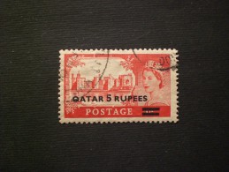 STAMPS QATAR 1957 Surcharged With Thick Bold Letters, Bars Close Together - Qatar