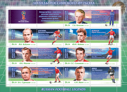 RUSSIA 2015 Sheet MNH ** VF WORLD CUP 2018 FOOTBALL SOCCER WC SPORT USSR LEGENDS OF FOOTBALL - Nuevos