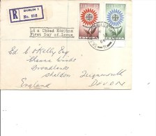 Irlande ( Lettre Recommandée  De 1964 En Premier Jour De Dublin Vers La Grande-Bretagne à Voir) - Covers & Documents