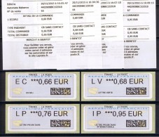 ATM - NOUVEAU PROGRAMME- EC 0.66/LV 0.68/LP 0.76/IP 0.95 AVEC 4 RECUS-NABANCO De Série- N° 55 Gds COINS RONDS - 2010-... Illustrated Franking Labels