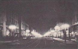 Wisonsin Eau Claire Barstow Street White Way At Night Albertype - Eau Claire