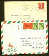 5 LETTRES ANCIENNES ALGÉRIE POUR FRANCE-  RECOMMANDÉES- PAR AVION- A ETUDIER- 3 SCANS - Briefe U. Dokumente