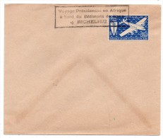 AOF - Voyage Présidentiel En Afrique à Bord Du Bâtiment De Ligne Richelieu - 1947 - Briefe U. Dokumente