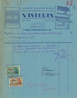 Visterin - Schuifhekken En Zonnescherm Voor Ramen -  Factuur Met Takszegels - 1953 - 1950 - ...