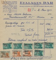 Etalages DAR - Factuur Met Takszegels - 2 Mars 1951 - Aan "in De 100.000 Kostumen" - 1950 - ...