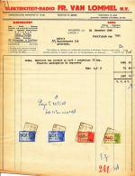 Elektriciteit-Radio FR. Van Lommel Nv - Factuur 30 December 1948 - Aan "in De 100.000 Kostumen" - 1900 – 1949