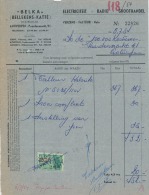 Belka (Bellekens Katté) - Elektriciteit Radio Groothandel - Factuur Van 5/7/54 .aan "in De 100.000 Kostumen" - 1950 - ...