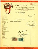 Creations Avoir - Publicité - Specialisten Der Kunstreklame - Factuur Van 24/12/53 Aan "in De 100.000 Kostumen" - 1950 - ...