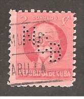 Perforadas/perfin/perfore/lochung Republica De Cuba 1930 2 Centavos Scott 309 Edifil 252 NCB - Gebraucht