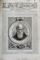 LA MUSICA POPOLARE GIORNALE EBDOMADARIO ILLUSTRATO N. 2 13/4/1882 GUIDO MONACO D'AREZZO (RAVENNA 991-1033) - Musique