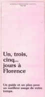 Ancien Dépliant Sur La Ville Et La Province De Florence (1991 - En Français) - Toeristische Brochures