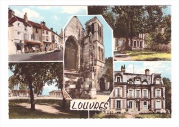 95 Louvres Carte 5 Vues Grande Rue Parc Chateau Ecoles Eglise Chateau - Louvres