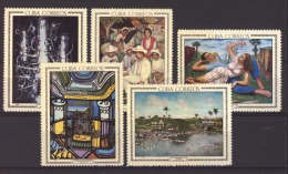 03129  -  Cuba  :   Yv  1086-90 **  Peinture - Nuovi