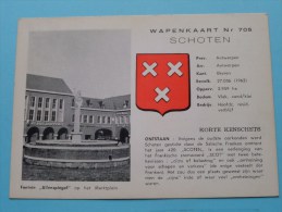 Fontein " Uilenspiegel " Op Het Marktplein " WAPENKAART Nr. 705 / Anno 19?? ( Voir/zie Foto Voor Details ) !! - Schoten