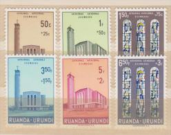 Ruanda-Urundi N° 225 - 230 ***  Cathédrale D'Usumbura - 1960 - Neufs