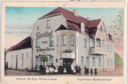 GUSSOW Bei Königs Wusterhausen Gasthof Zum Grünen Baum Logierhaus Martha Schust 10.3.1919 Datiert - Königs-Wusterhausen