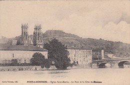 Cp , 54 , PONT-à-MOUSSON , Église Saint-Martin , Le Pont Et La Côte De Mousson - Pont A Mousson