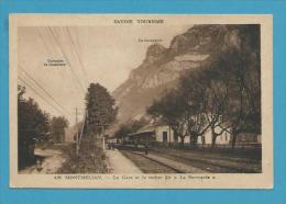 CPSM 438 - Chemin De Fer La Gare Et Le Rocher Dit "La Savoyarde" MONTMELIAN 73 - Montmelian